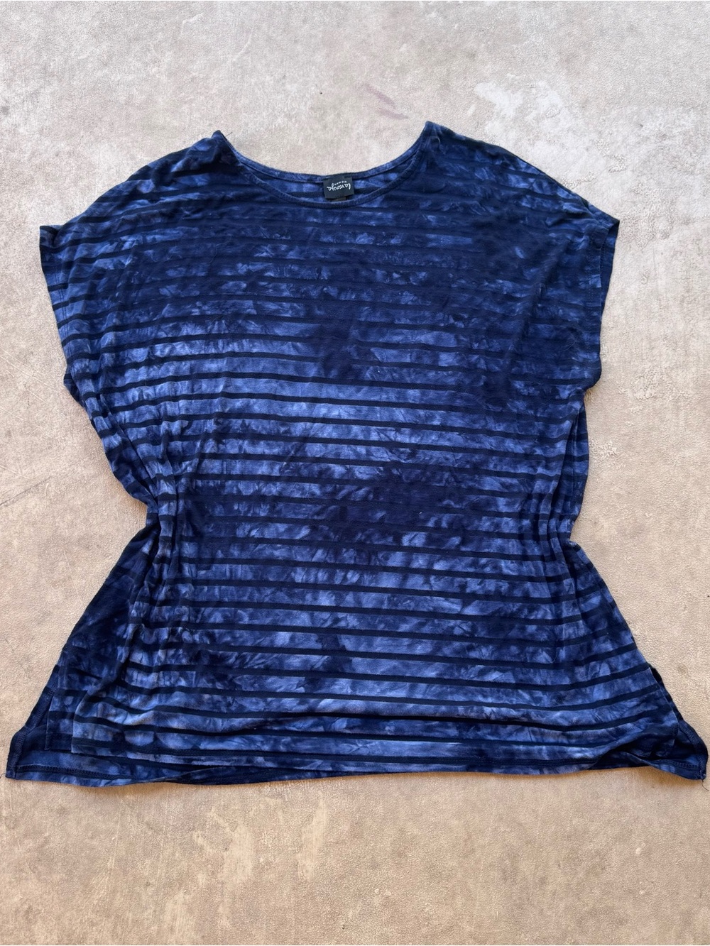 Women’s Navy Striped Short-Sleeve Tee